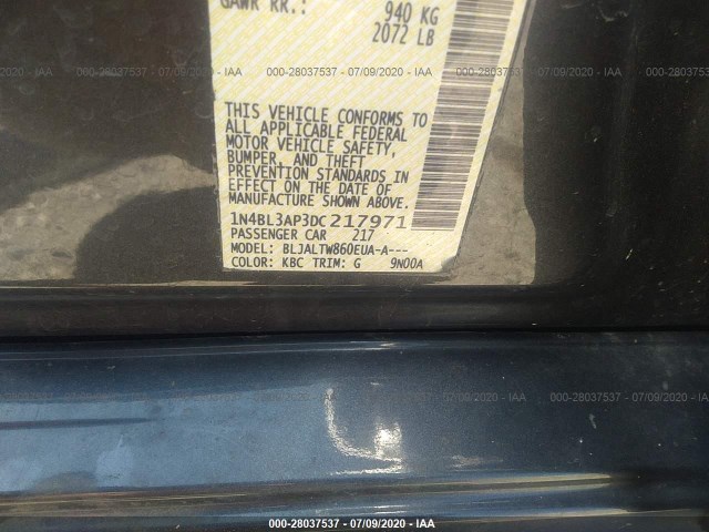 Photo 8 VIN: 1N4BL3AP3DC217971 - NISSAN ALTIMA 