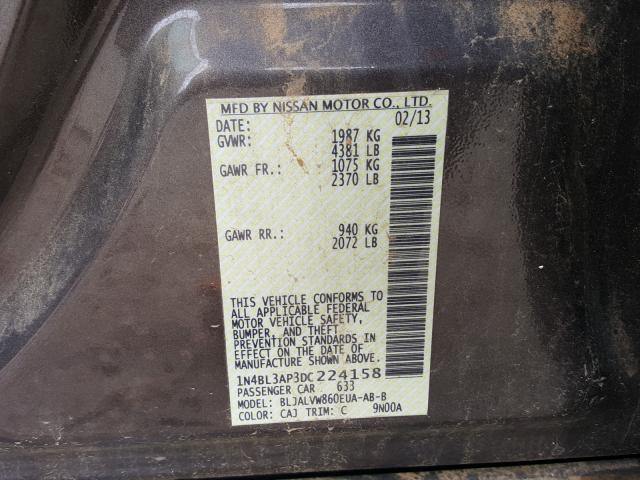 Photo 9 VIN: 1N4BL3AP3DC224158 - NISSAN ALTIMA 3.5 