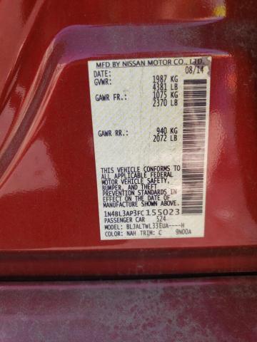 Photo 11 VIN: 1N4BL3AP3FC155023 - NISSAN ALTIMA 