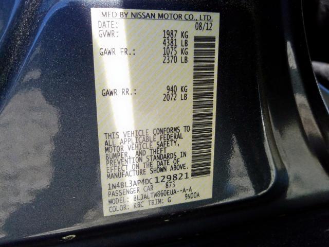 Photo 9 VIN: 1N4BL3AP4DC129821 - NISSAN ALTIMA 3.5 