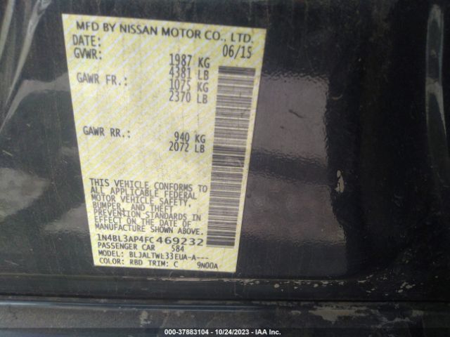 Photo 8 VIN: 1N4BL3AP4FC469232 - NISSAN ALTIMA 