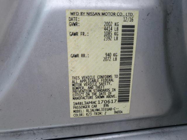 Photo 11 VIN: 1N4BL3AP4HC170617 - NISSAN ALTIMA 