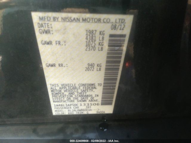 Photo 8 VIN: 1N4BL3AP5DC133506 - NISSAN ALTIMA 