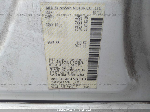 Photo 8 VIN: 1N4BL3AP5DN458239 - NISSAN ALTIMA 