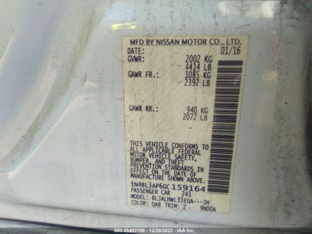 Photo 8 VIN: 1N4BL3AP6GC159164 - NISSAN ALTIMA 