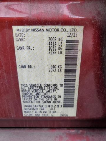 Photo 11 VIN: 1N4BL3AP7GC140283 - NISSAN ALTIMA 