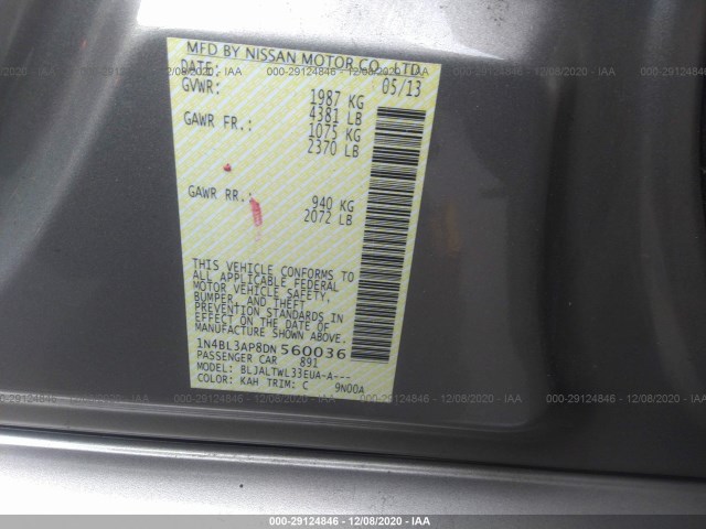 Photo 8 VIN: 1N4BL3AP8DN560036 - NISSAN ALTIMA 