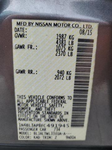 Photo 11 VIN: 1N4BL3AP8FC491945 - NISSAN ALTIMA 