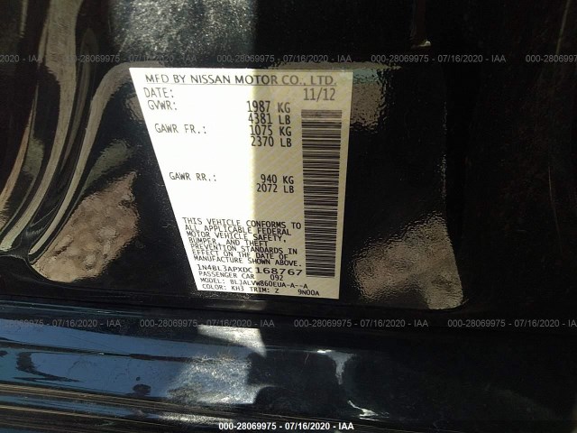 Photo 8 VIN: 1N4BL3APXDC168767 - NISSAN ALTIMA 