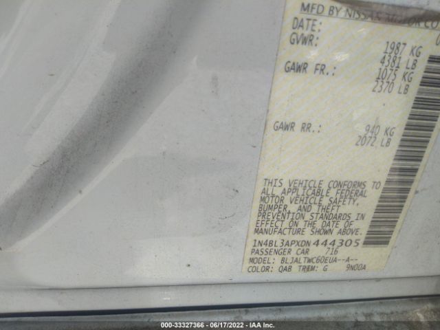 Photo 8 VIN: 1N4BL3APXDN444305 - NISSAN ALTIMA 