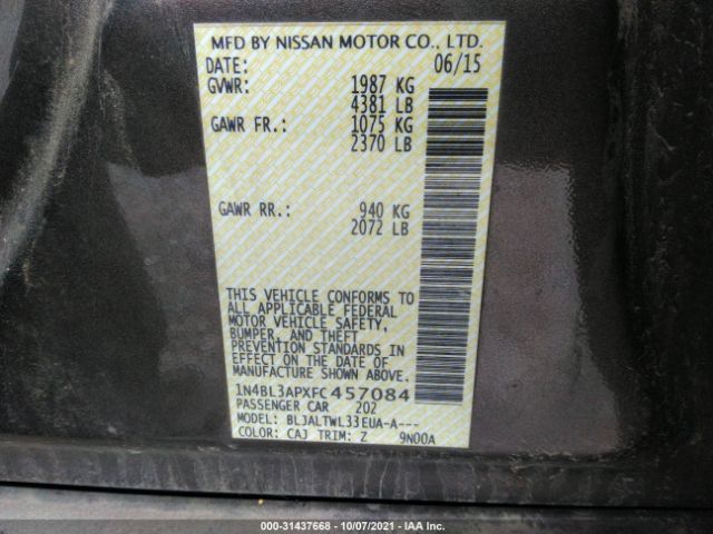 Photo 8 VIN: 1N4BL3APXFC457084 - NISSAN ALTIMA 