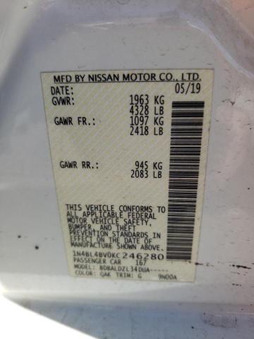 Photo 12 VIN: 1N4BL4BV0KC246280 - NISSAN ALTIMA S 