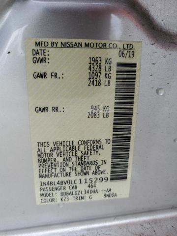 Photo 12 VIN: 1N4BL4BV0LC115299 - NISSAN ALTIMA S 