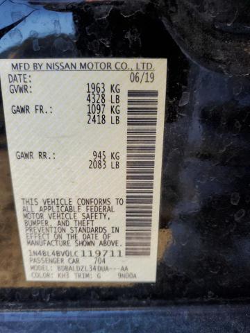 Photo 9 VIN: 1N4BL4BV0LC119711 - NISSAN ALTIMA S 