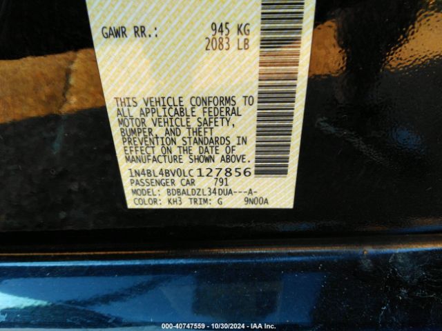 Photo 8 VIN: 1N4BL4BV0LC127856 - NISSAN ALTIMA 