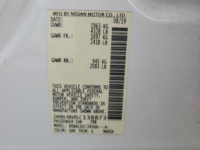 Photo 11 VIN: 1N4BL4BV0LC138873 - NISSAN ALTIMA S 