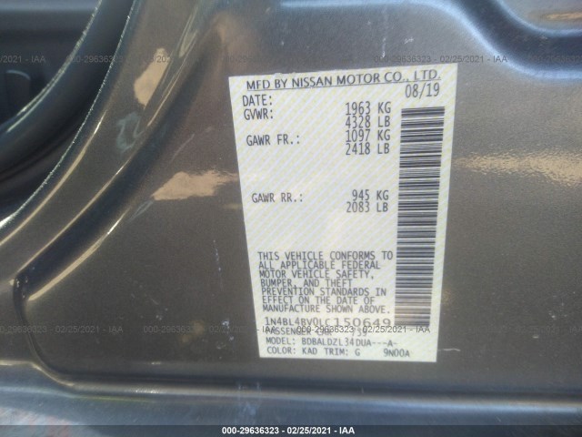 Photo 8 VIN: 1N4BL4BV0LC150649 - NISSAN ALTIMA 