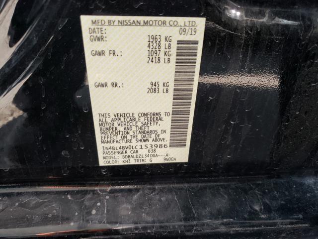 Photo 9 VIN: 1N4BL4BV0LC153986 - NISSAN ALTIMA S 