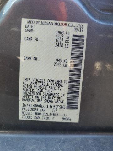 Photo 12 VIN: 1N4BL4BV0LC163790 - NISSAN ALTIMA S 