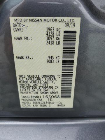 Photo 11 VIN: 1N4BL4BV0LC165068 - NISSAN ALTIMA S 