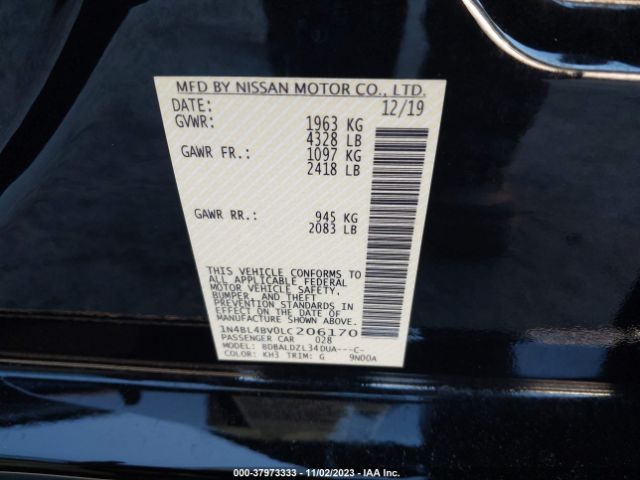 Photo 8 VIN: 1N4BL4BV0LC206170 - NISSAN ALTIMA 