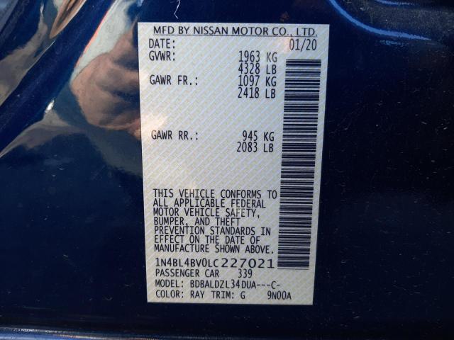 Photo 11 VIN: 1N4BL4BV0LC227021 - NISSAN ALTIMA 