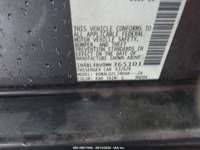 Photo 8 VIN: 1N4BL4BV0MN365101 - NISSAN ALTIMA 