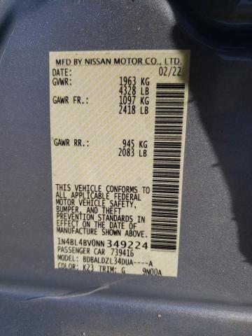 Photo 11 VIN: 1N4BL4BV0NN349224 - NISSAN ALTIMA S 