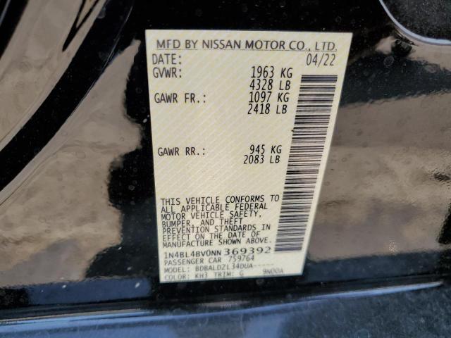 Photo 9 VIN: 1N4BL4BV0NN369392 - NISSAN ALTIMA 