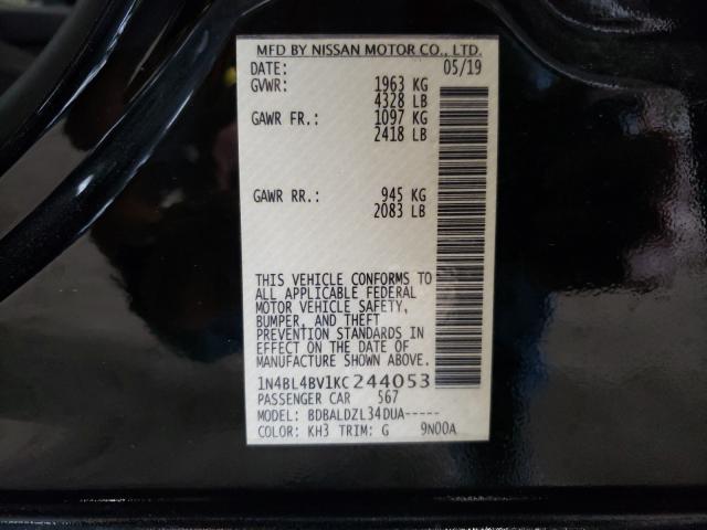 Photo 9 VIN: 1N4BL4BV1KC244053 - NISSAN ALTIMA S 