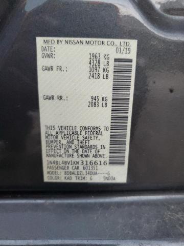 Photo 11 VIN: 1N4BL4BV1KN316616 - NISSAN ALTIMA S 