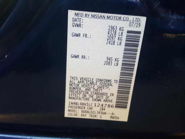 Photo 9 VIN: 1N4BL4BV1LC124786 - NISSAN ALTIMA S 