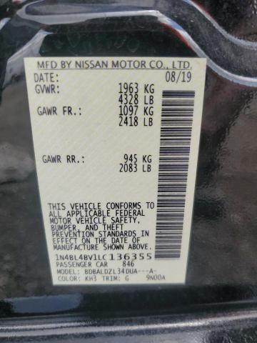 Photo 11 VIN: 1N4BL4BV1LC136355 - NISSAN ALTIMA S 