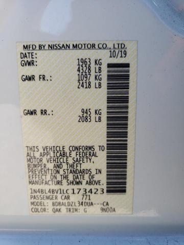 Photo 11 VIN: 1N4BL4BV1LC173423 - NISSAN ALTIMA S 