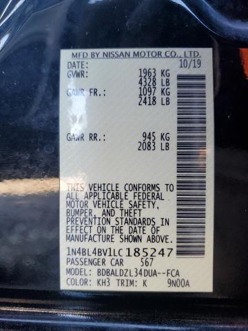 Photo 11 VIN: 1N4BL4BV1LC185247 - NISSAN ALTIMA 