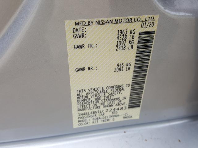 Photo 9 VIN: 1N4BL4BV1LC224483 - NISSAN ALTIMA S 