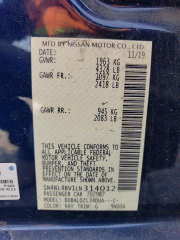 Photo 11 VIN: 1N4BL4BV1LN314012 - NISSAN ALTIMA S 