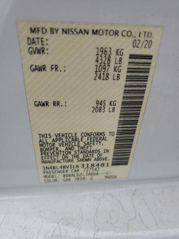 Photo 11 VIN: 1N4BL4BV1LN318481 - NISSAN ALTIMA 