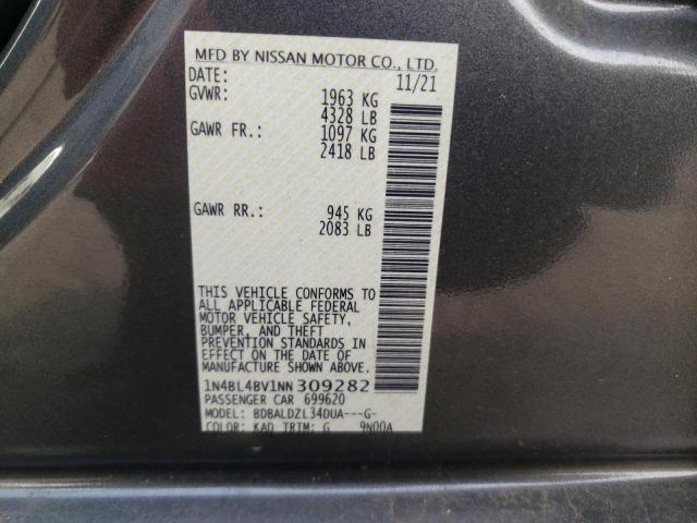 Photo 11 VIN: 1N4BL4BV1NN309282 - NISSAN ALTIMA S 