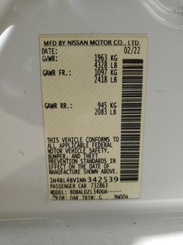 Photo 12 VIN: 1N4BL4BV1NN342539 - NISSAN ALTIMA S 