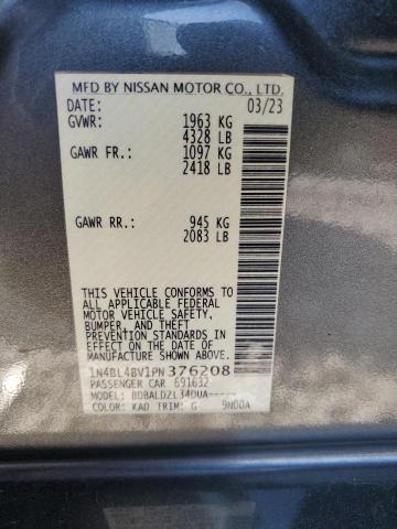 Photo 11 VIN: 1N4BL4BV1PN376208 - NISSAN ALTIMA S 