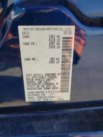 Photo 9 VIN: 1N4BL4BV2KC132314 - NISSAN ALTIMA S 