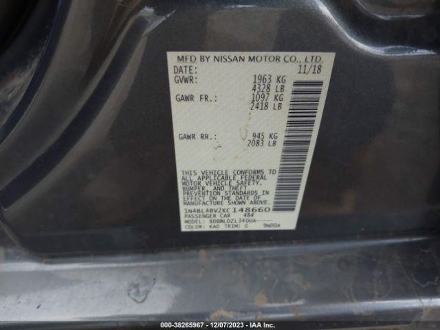 Photo 8 VIN: 1N4BL4BV2KC148660 - NISSAN ALTIMA 