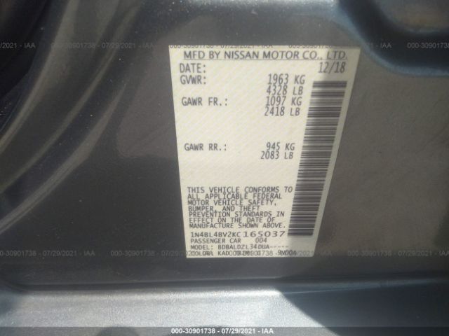 Photo 8 VIN: 1N4BL4BV2KC165037 - NISSAN ALTIMA 