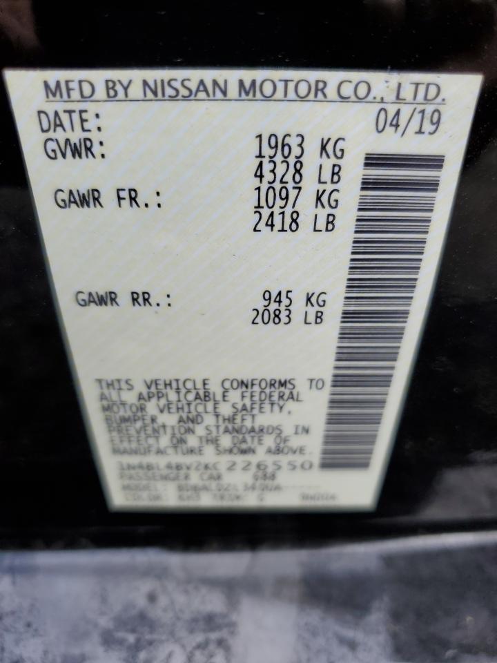 Photo 12 VIN: 1N4BL4BV2KC226550 - NISSAN ALTIMA 