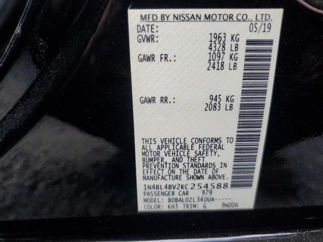 Photo 12 VIN: 1N4BL4BV2KC254588 - NISSAN ALTIMA S 