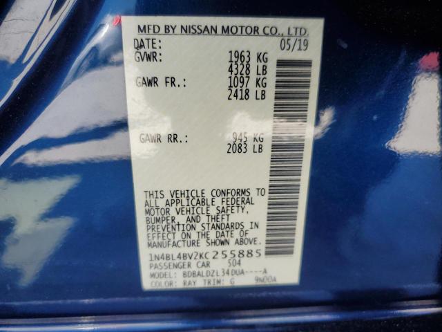 Photo 11 VIN: 1N4BL4BV2KC255885 - NISSAN ALTIMA 