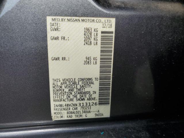 Photo 11 VIN: 1N4BL4BV2KN313126 - NISSAN ALTIMA 