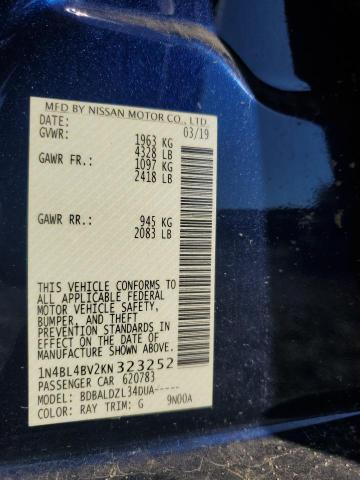 Photo 12 VIN: 1N4BL4BV2KN323252 - NISSAN ALTIMA S 