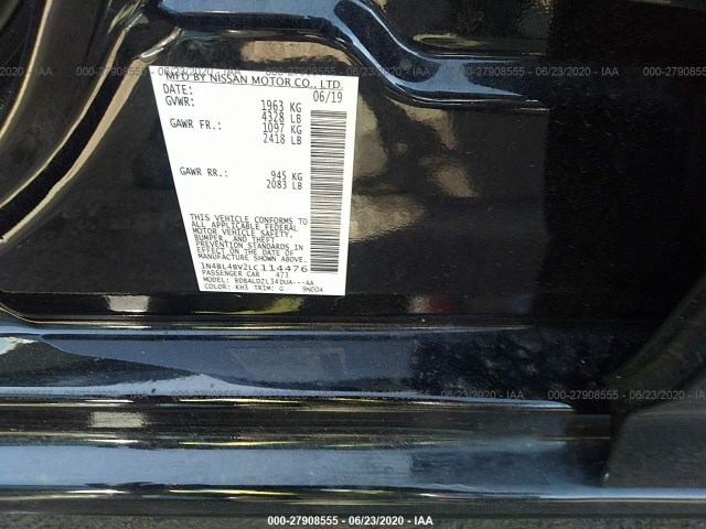 Photo 8 VIN: 1N4BL4BV2LC114476 - NISSAN ALTIMA 